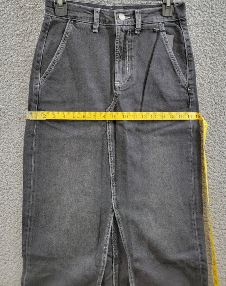 Rails Manhattan Denim Skirt Women's 26 Eclipse Front Slit Button Zip Closure