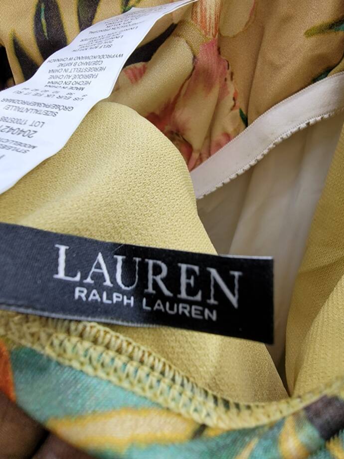 Lauren Ralph Lauren Printed Halter-Neck Swimsuit Womens 8 Island Tropical PullOn