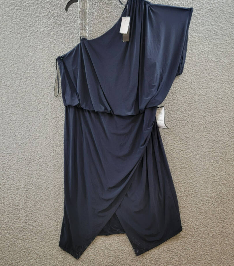 B&A By Betsy & Adam Plus Size High-Low Off-The-Shoulder Midi Dress Women's 22W