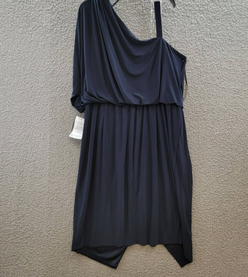 B&A By Betsy & Adam Plus Size High-Low Off-The-Shoulder Midi Dress Women's 22W