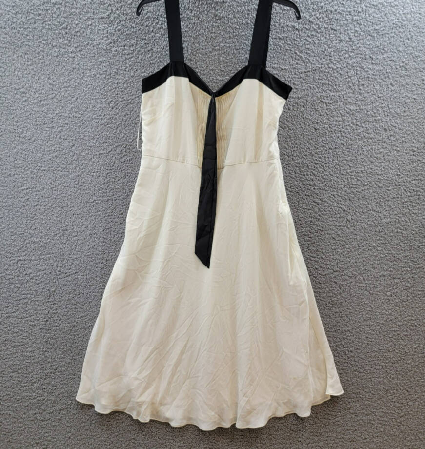 Lauren Ralph Lauren Two-Tone Georgette Sleeveless Dress Women's 12 Mascarpone