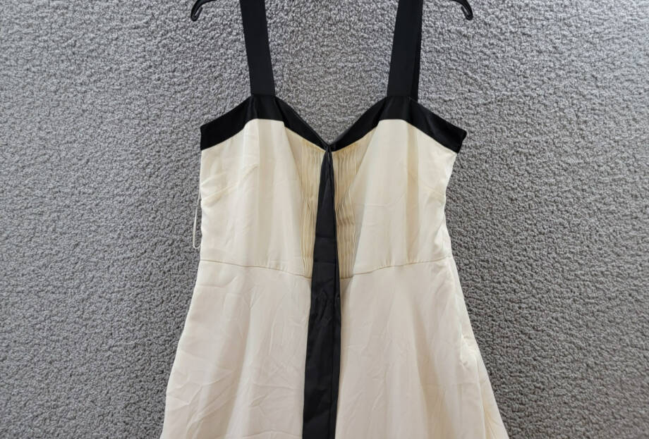 Lauren Ralph Lauren Two-Tone Georgette Sleeveless Dress Women's 12 Mascarpone
