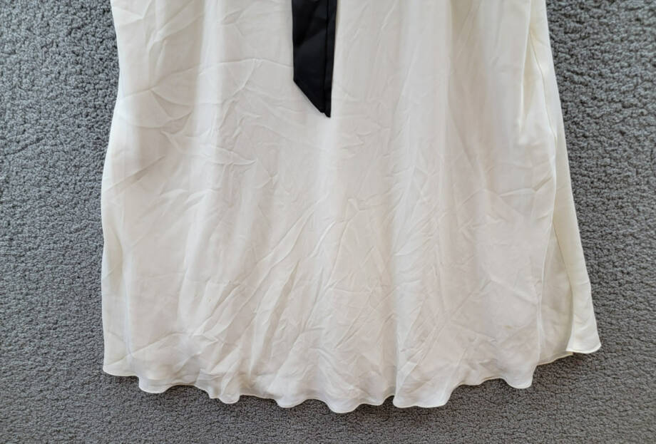 Lauren Ralph Lauren Two-Tone Georgette Sleeveless Dress Women's 12 Mascarpone