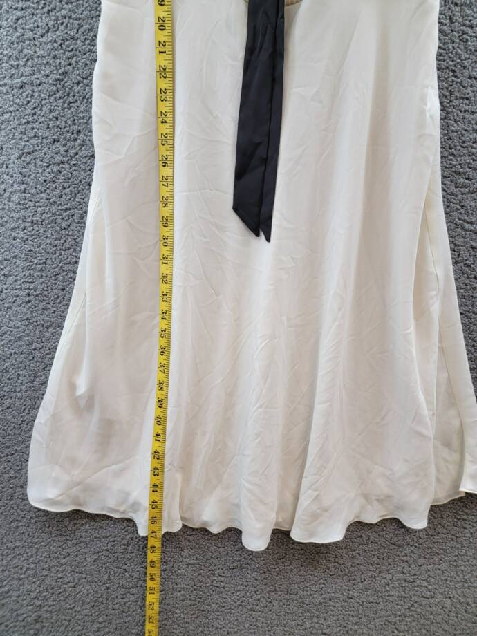 Lauren Ralph Lauren Two-Tone Georgette Sleeveless Dress Women's 12 Mascarpone