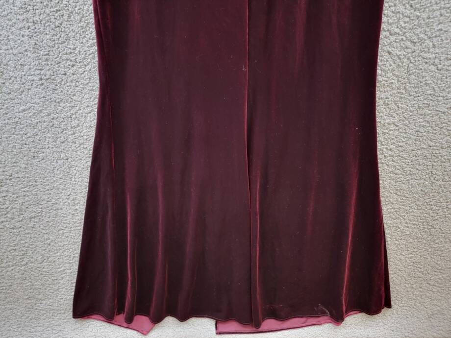 Alex Evenings Velvet Off-The-Shoulder Evening Gown Women's 16W Wine Back Zip