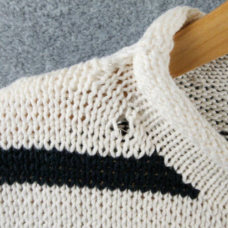 Veronica Beard Rori Sweater Women's XL Off White Multi Stripe Roll Neck Pullover