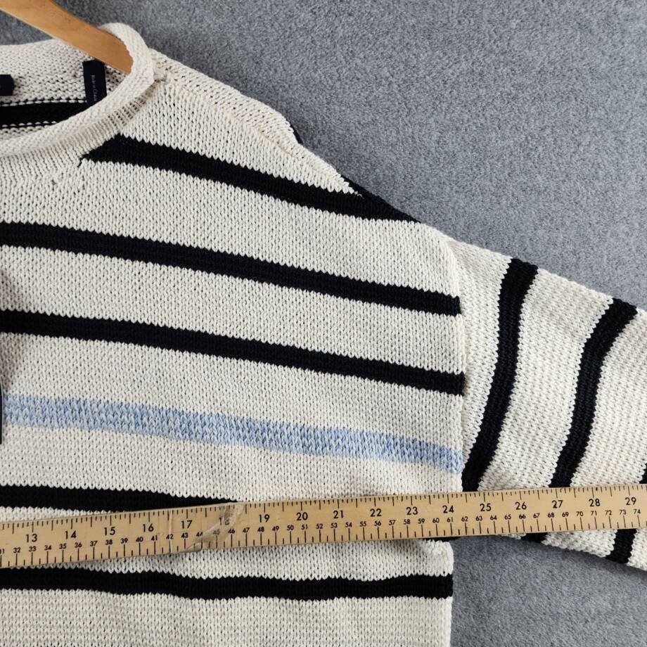 Veronica Beard Rori Sweater Women's XL Off White Multi Stripe Roll Neck Pullover