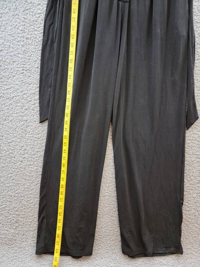 Michael Michael Kors Snap-Front Utility Jumpsuit Women's S Black Black Tie Waist