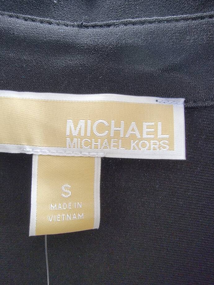 Michael Michael Kors Snap-Front Utility Jumpsuit Women's S Black Black Tie Waist