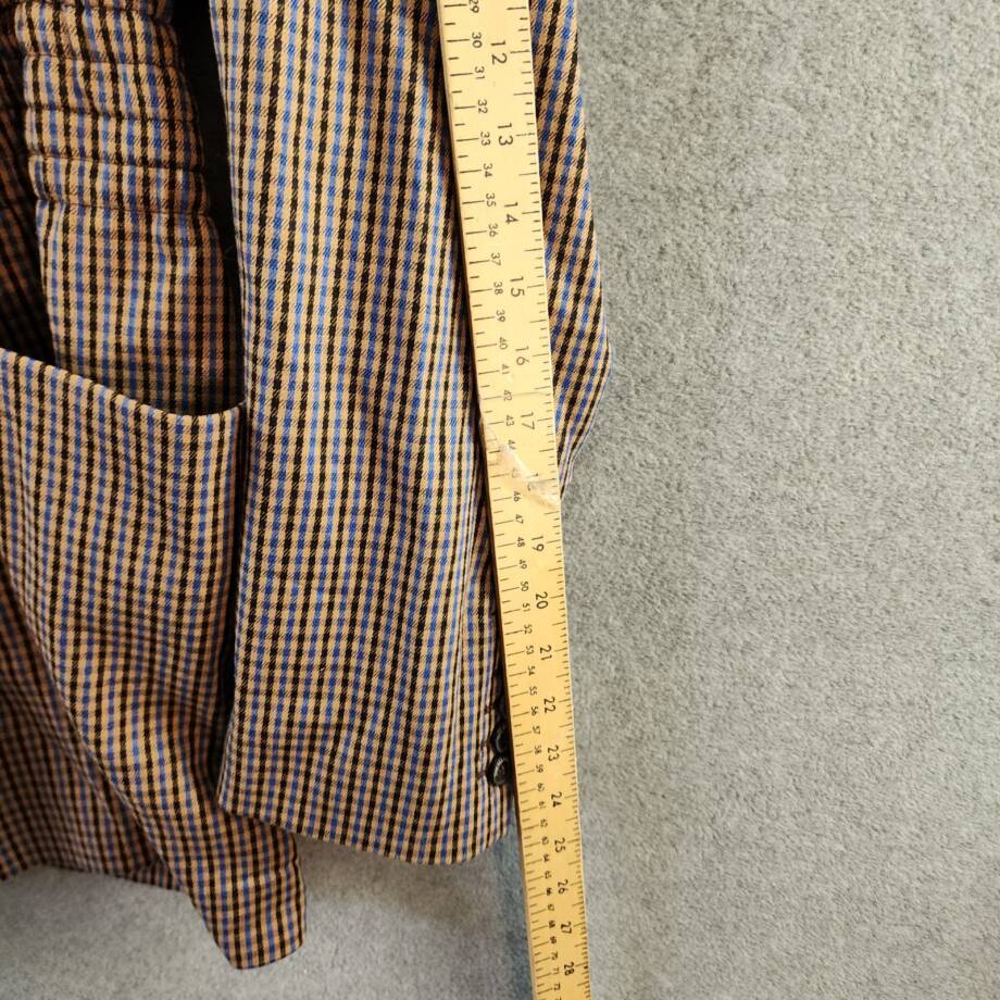 The Mannei Check Pattern Double Breasted Blazer Women's 38/6 US Button Closure