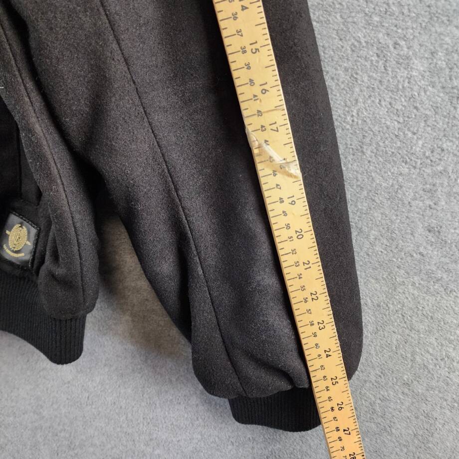 A.C. MILAN Wool Blend Coach Jacket Men's XXL Black Snap Closure Long Sleeves~