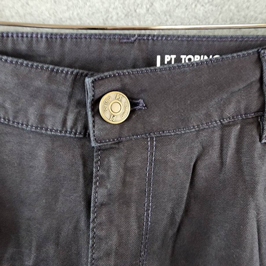 Pt Torino Jazz Garment Dyed Stretch Slim Fit 5 Pocket Jeans Men's 38 Navy
