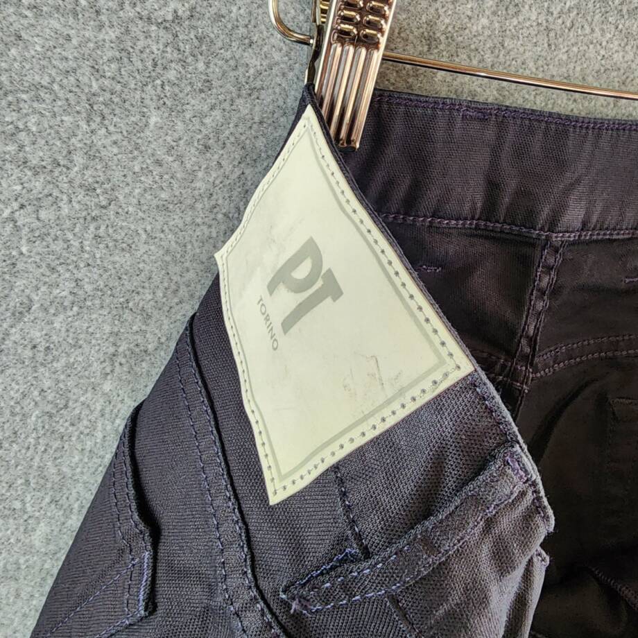 Pt Torino Jazz Garment Dyed Stretch Slim Fit 5 Pocket Jeans Men's 38 Navy