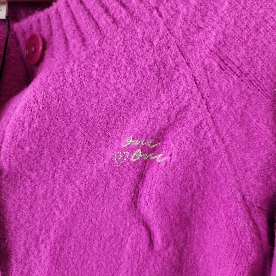 Cinq à Sept Oui Oui Millie Cardigan Women's M Plum Radish Button Front Closure