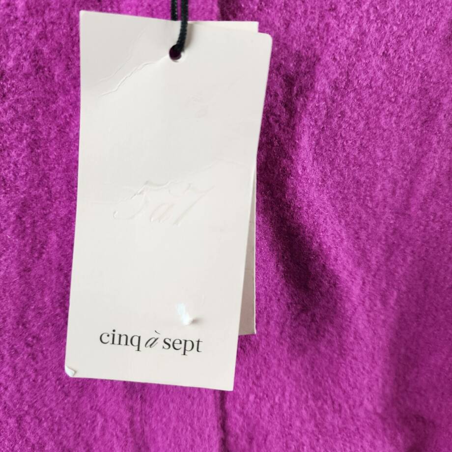 Cinq à Sept Oui Oui Millie Cardigan Women's M Plum Radish Button Front Closure