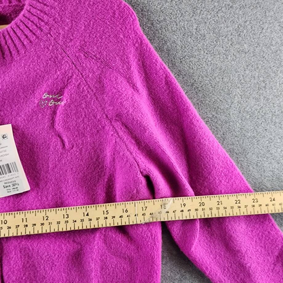 Cinq à Sept Oui Oui Millie Cardigan Women's M Plum Radish Button Front Closure