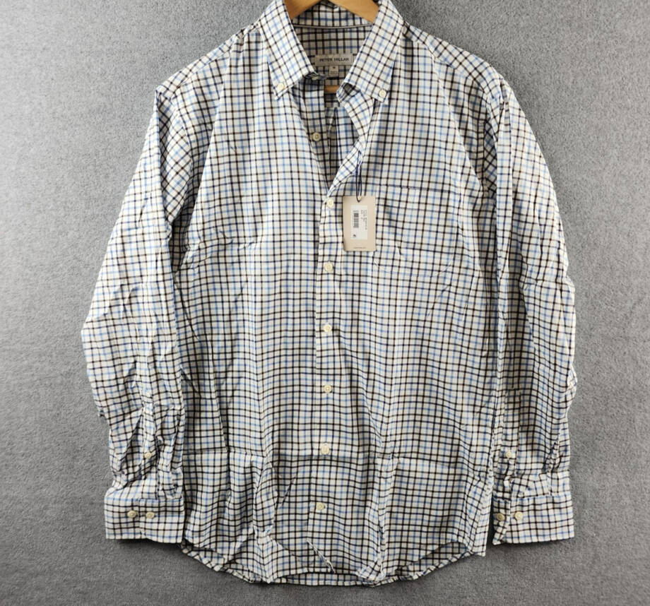 Peter Millar Calgary Crown Lite Stretch Sport Button Down Shirt Men's M Multi