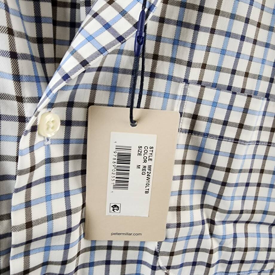 Peter Millar Calgary Crown Lite Stretch Sport Button Down Shirt Men's M Multi