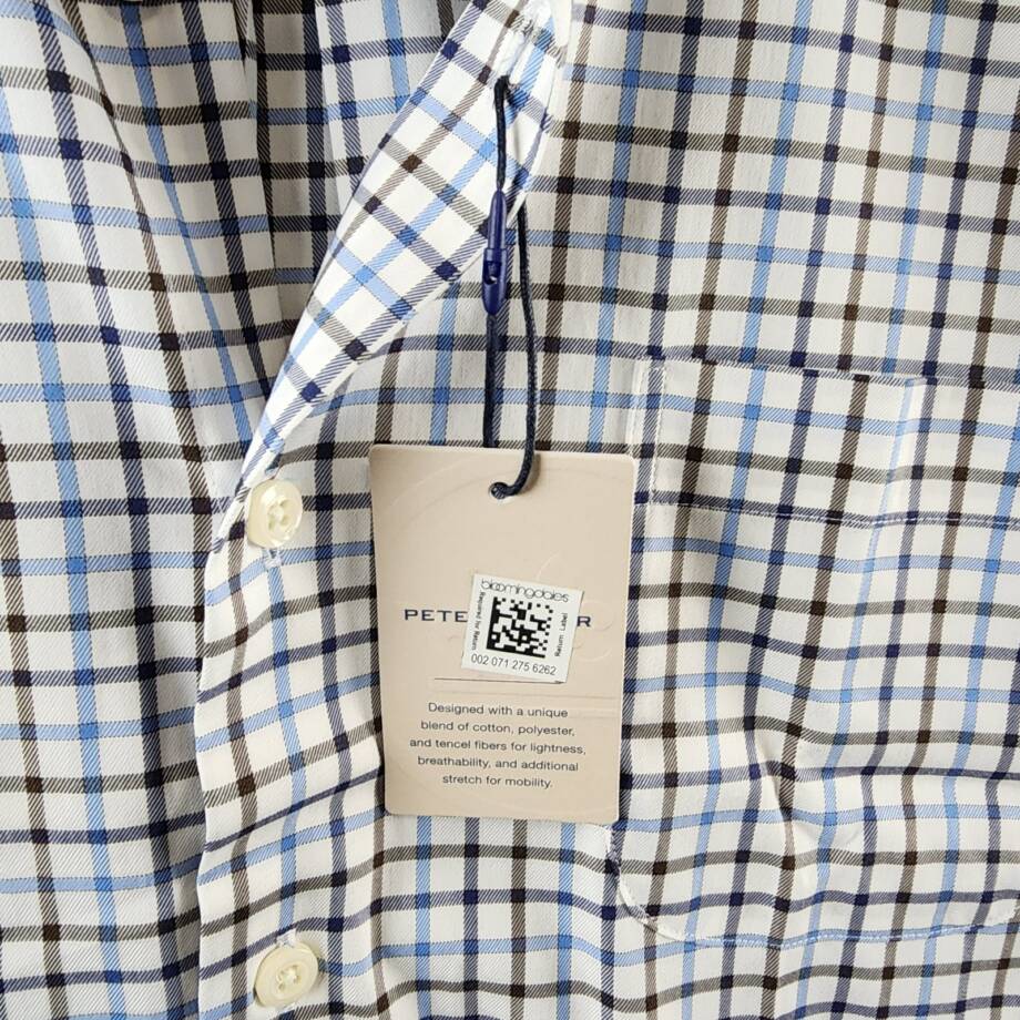 Peter Millar Calgary Crown Lite Stretch Sport Button Down Shirt Men's M Multi