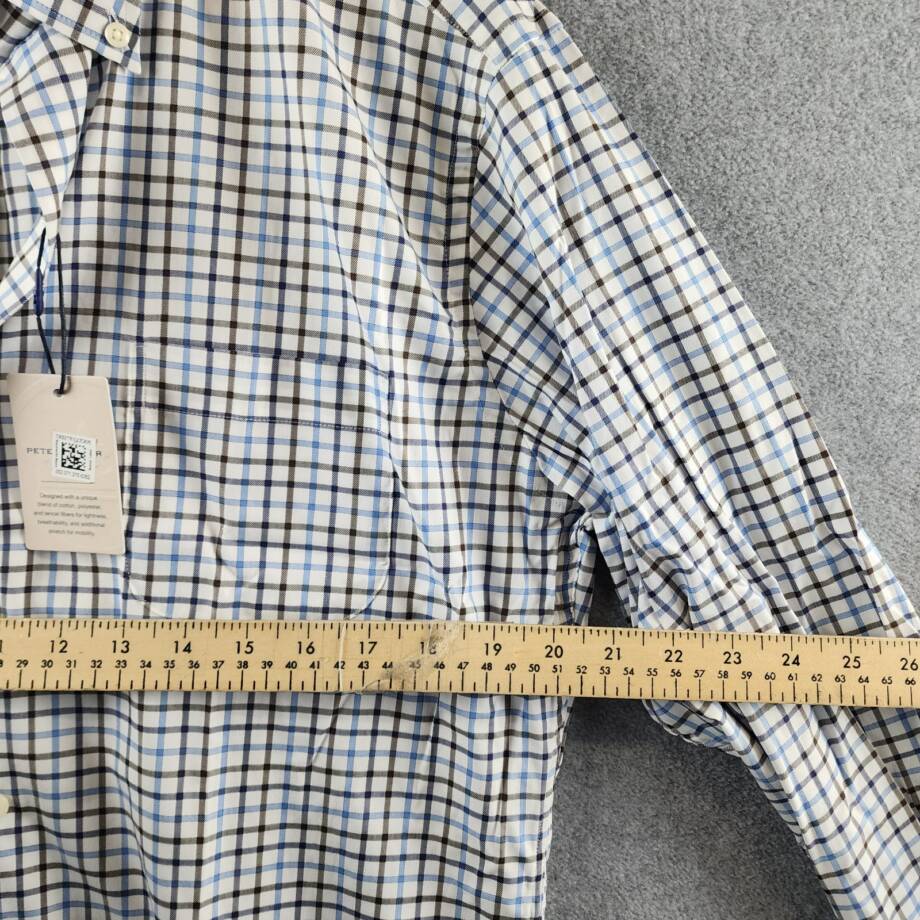 Peter Millar Calgary Crown Lite Stretch Sport Button Down Shirt Men's M Multi