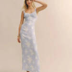 REFORMATION Reverie Dress Women's 4 Bijou Floral Sweetheart Neck Button Back