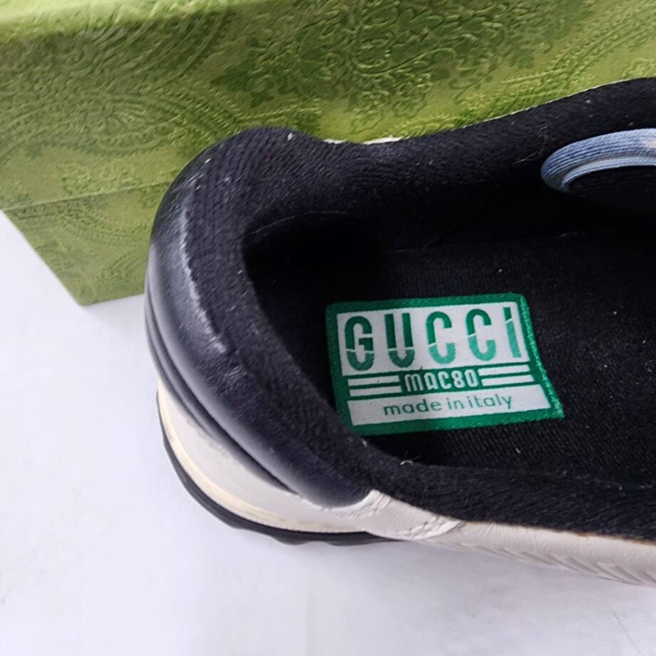 Gucci Bicolor Leather Low-Top Sneakers Women's 37.5/ 7.5 US Off/White/Black