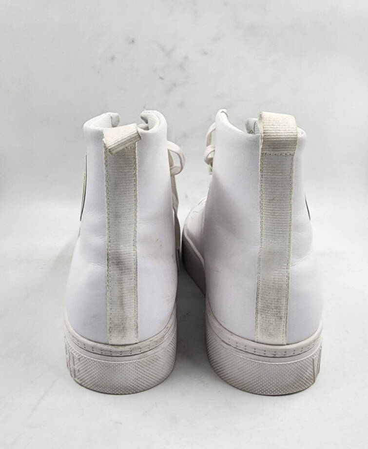 Versace Jeans Couture Brick High Sneaker Men's White Round Toe Lace Up 45
