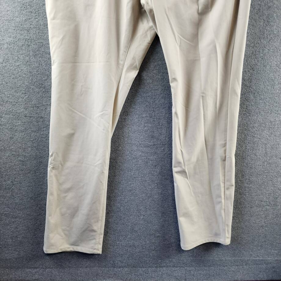 G/FORE Tour Tailored Straight Leg Pants Men's 36/32 Stone Button Zip Closure