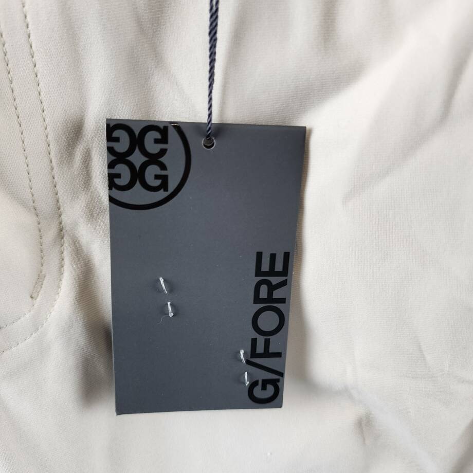 G/FORE Tour Tailored Straight Leg Pants Men's 36/32 Stone Button Zip Closure
