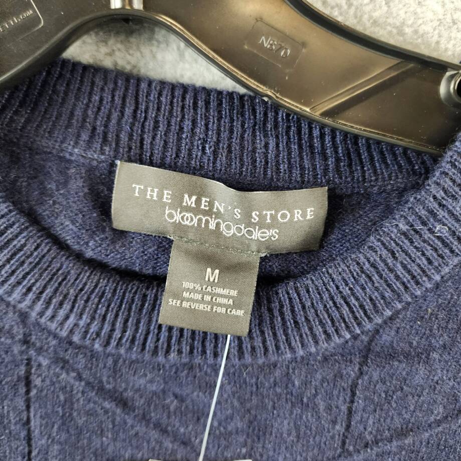 The Men's Store at Bloomingdale's Cashmere Novelty Stitch Crewneck Sweater Men M