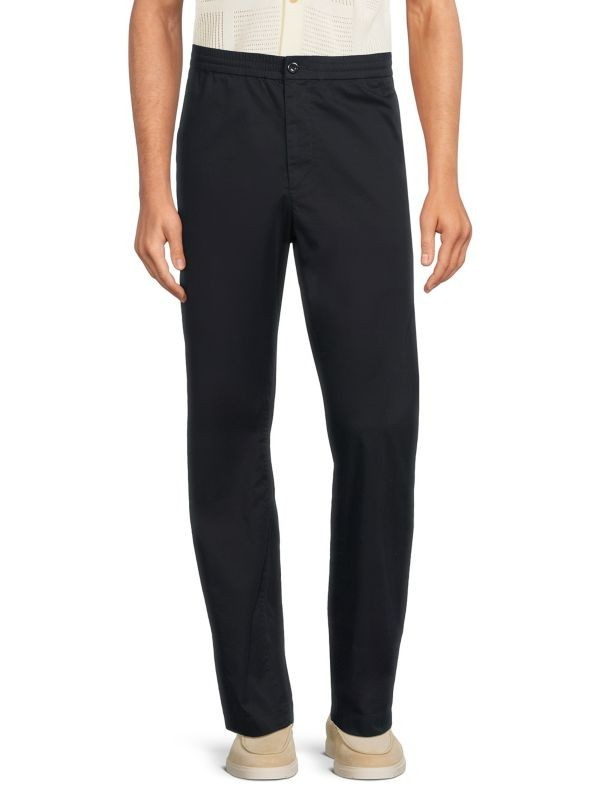 Vince Stretch Flat-Front Beach Pants Men's XL Coastal Elastic Waist Button Zip