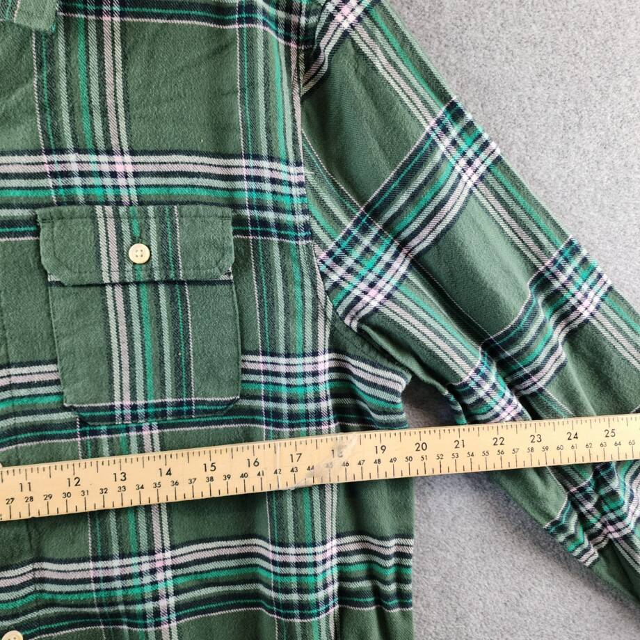 Scotch & Soda Plaid Sport Shirt Men's M Green Multi Flannel Button Long Sleeve