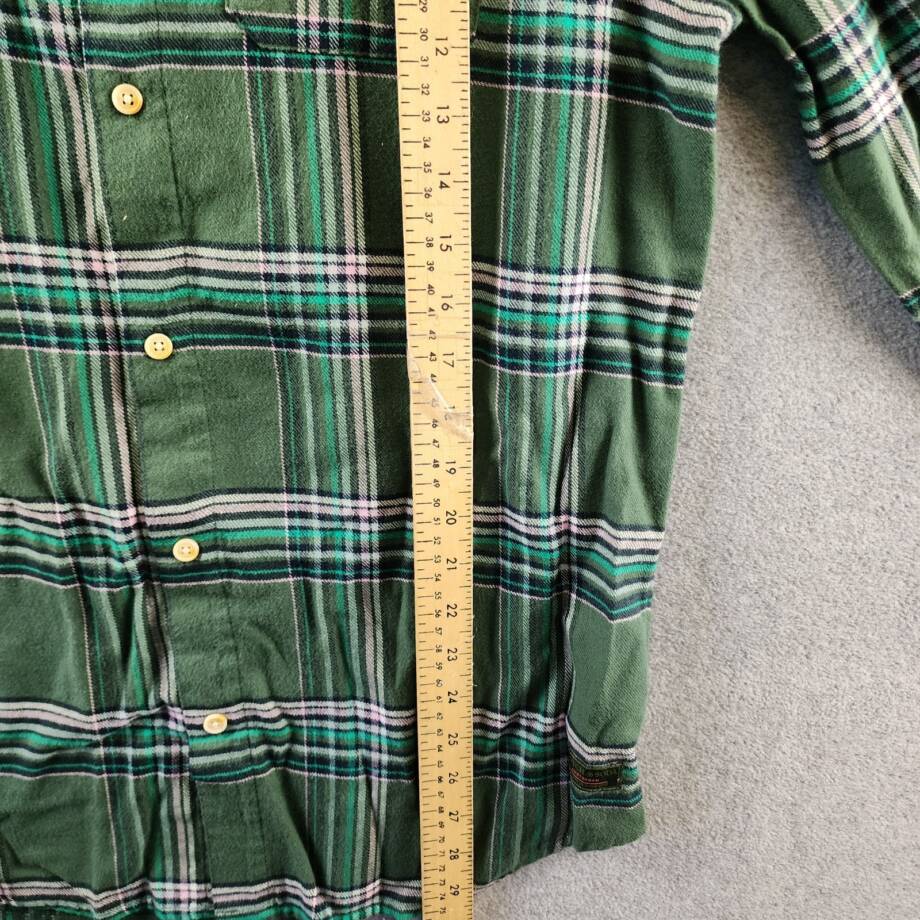 Scotch & Soda Plaid Sport Shirt Men's M Green Multi Flannel Button Long Sleeve