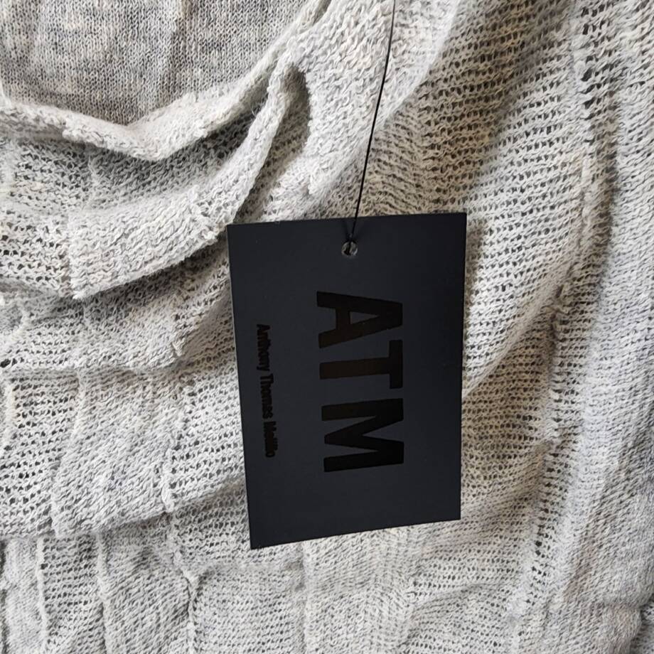 ATM Linen Blend Gauze Sleeveless Cami Women's XL Shimmer Cowl Neckline Pullover