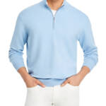 Peter Millar Crown Whitaker Classic Fit Silk Blend Quarter Zip Sweater Men's XL