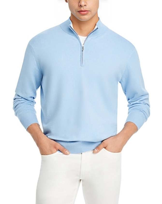 Peter Millar Crown Whitaker Classic Fit Silk Blend Quarter Zip Sweater Men's XL