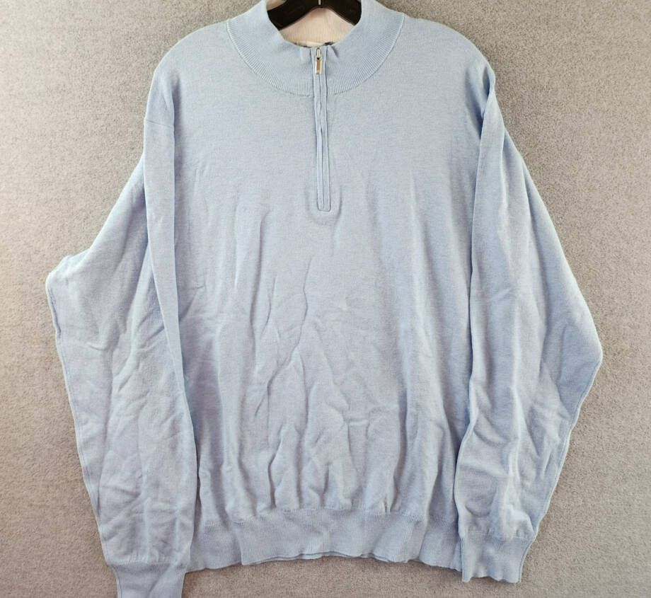 Peter Millar Crown Whitaker Classic Fit Silk Blend Quarter Zip Sweater Men's XL