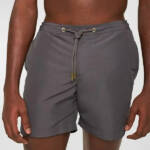 Orlebar Brown Bulldog Drawstring Swim Trunks Men's 40 Piranha Grey Side Pockets