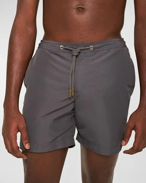 Orlebar Brown Bulldog Drawstring Swim Trunks Men's 40 Piranha Grey Side Pockets