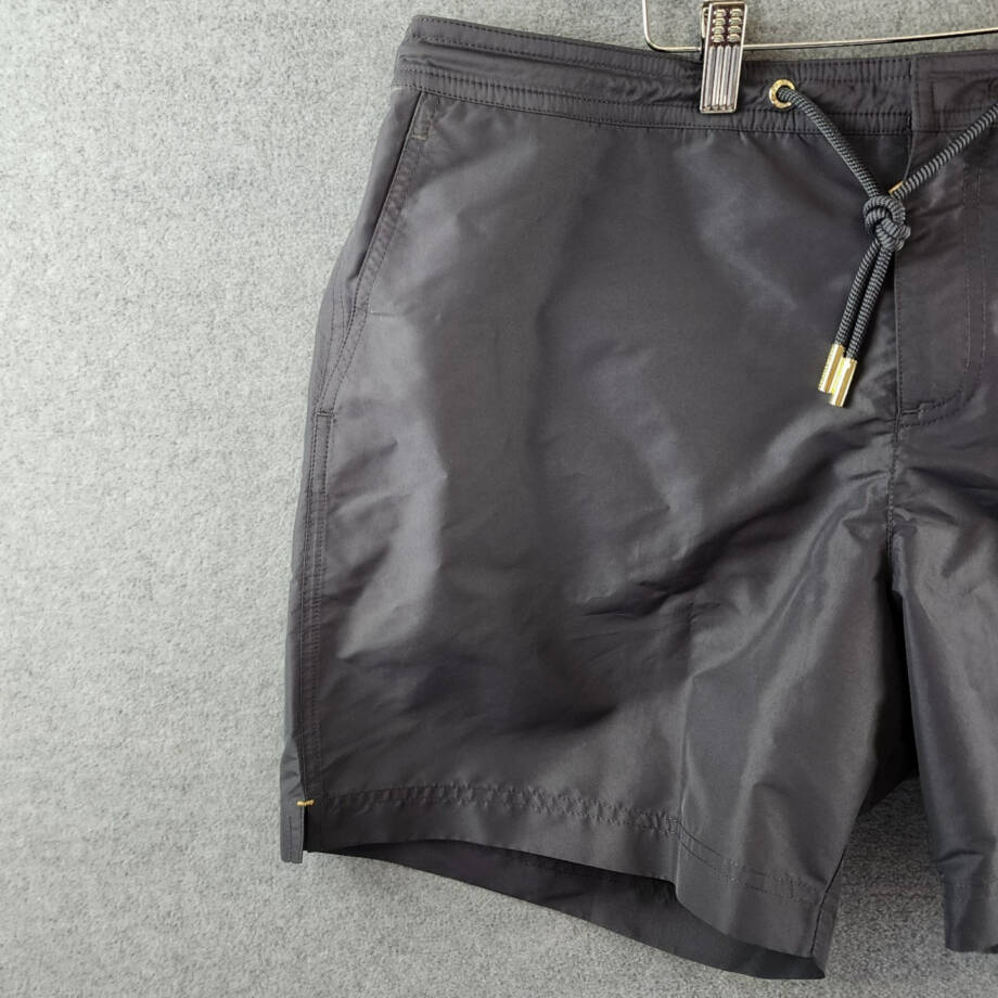 Orlebar Brown Bulldog Drawstring Swim Trunks Men's 40 Piranha Grey Side Pockets
