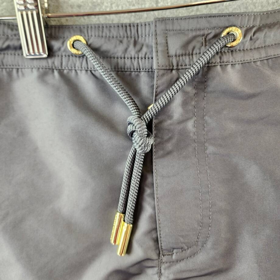 Orlebar Brown Bulldog Drawstring Swim Trunks Men's 40 Piranha Grey Side Pockets