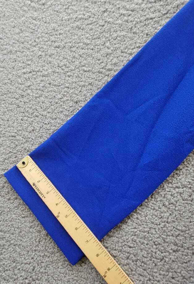 Tahari ASL Rhinestone Trim Shift Dress Women's 8 Cobalt Round Neck Long Sleeves~