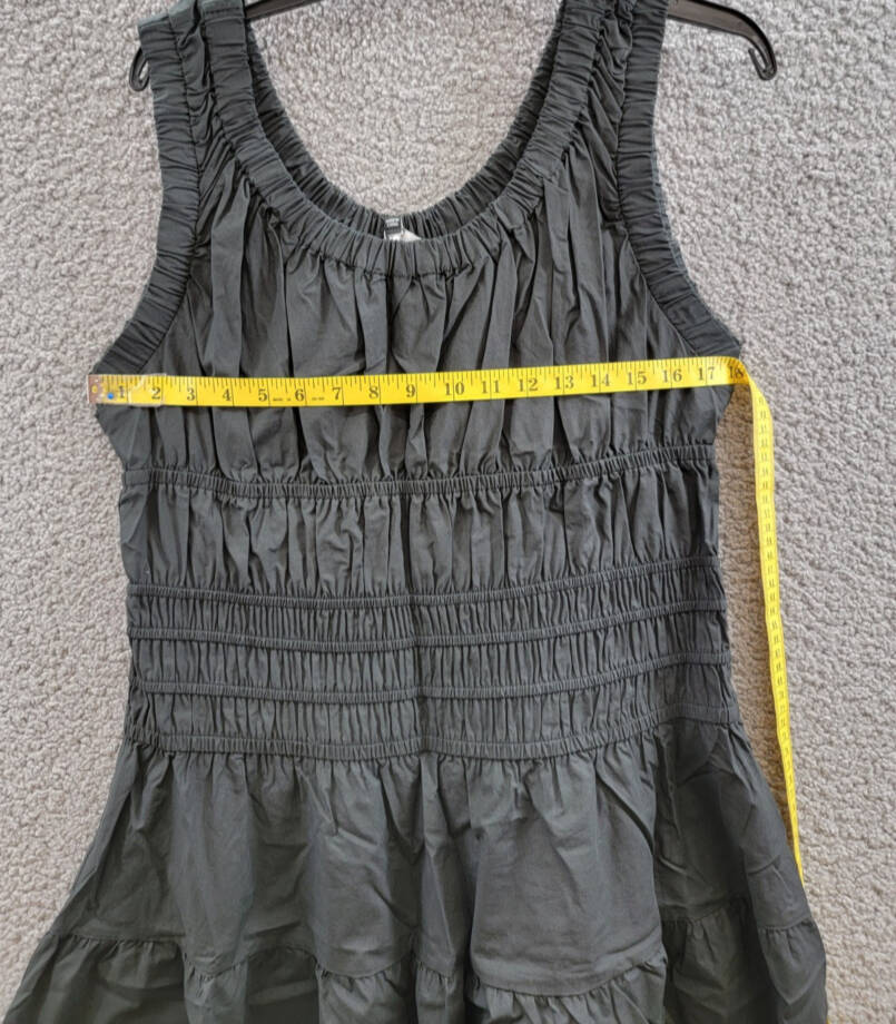 Rails Anastasia Elasticized Scoop Neck Dress Women's XL Black Pullover Style