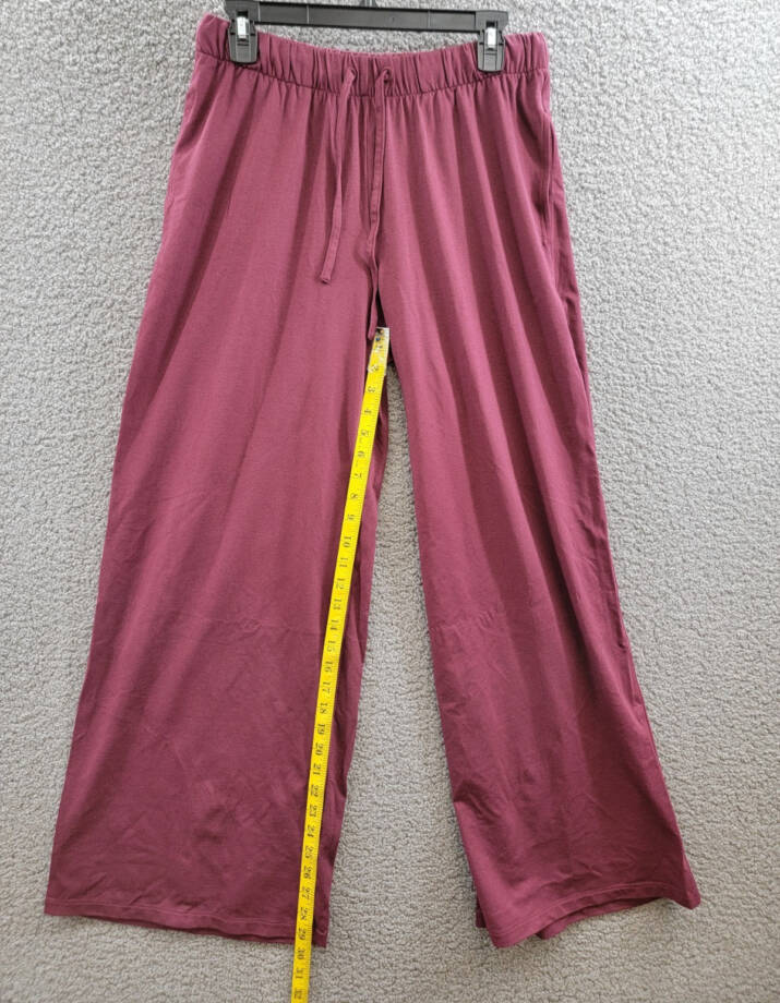 Atm Anthony Thomas Melillo Wide Leg Drawstring Pants Women's M Merlot Pull On