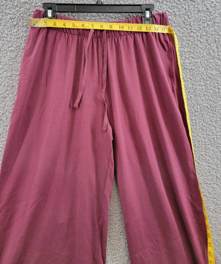 Atm Anthony Thomas Melillo Wide Leg Drawstring Pants Women's M Merlot Pull On