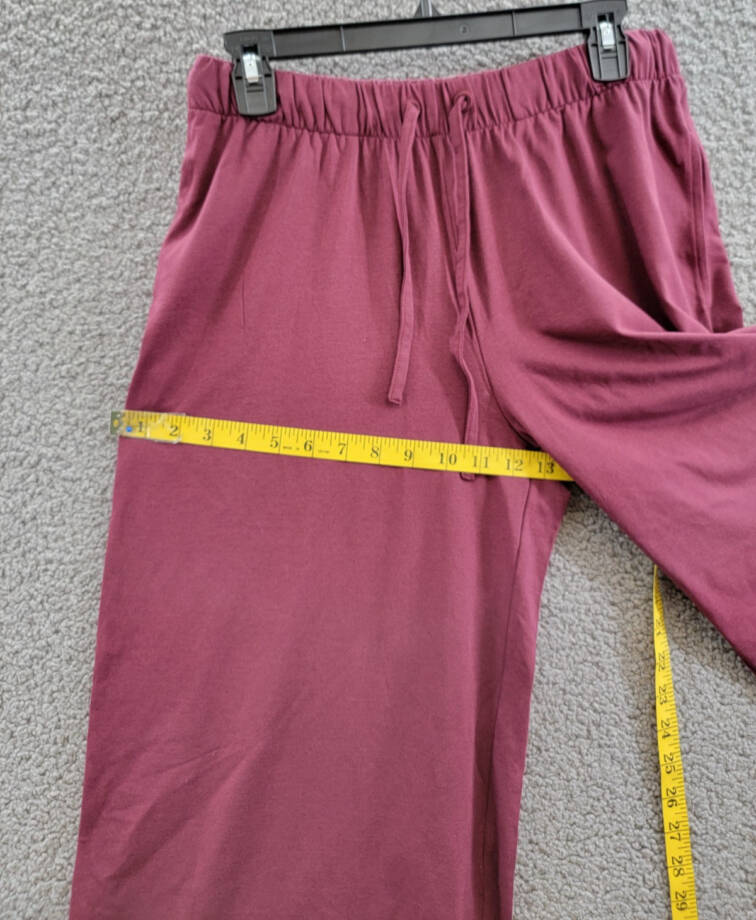 Atm Anthony Thomas Melillo Wide Leg Drawstring Pants Women's M Merlot Pull On