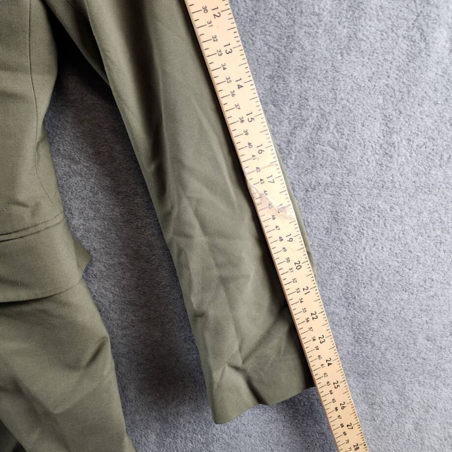 Maje Double-Breasted Wool Blend Slim-Fit Suit Jacket Women's 38 Olive Green