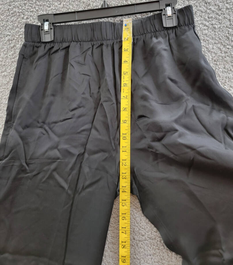 ATM Satin Wide Leg Pull On Pants Women's S Black Elasticized Waistband Pullon