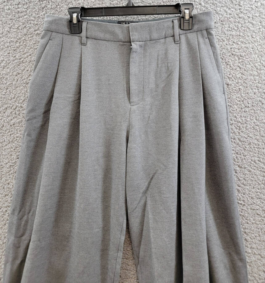 Rag & Bone Cecily Taper Leg Pants Women's 4 Charcoal Zipper Hook-And-Bar Closure