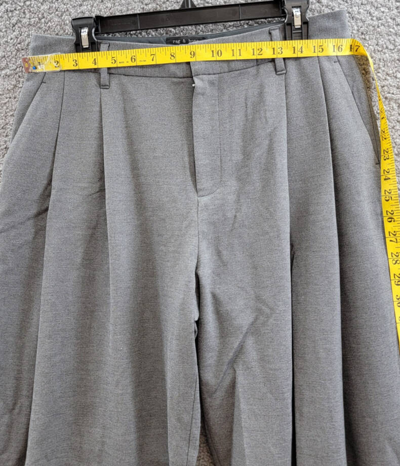 Rag & Bone Cecily Taper Leg Pants Women's 4 Charcoal Zipper Hook-And-Bar Closure